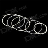 A107 Nylon Silver Plating Classical Guitar Strings Set - White (6 PCS)