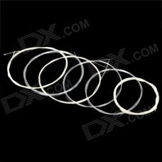 A107 Nylon Silver Plating Classical Guitar Strings Set - White (6 PCS)