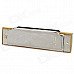 Stylish 10-Hole F-Key Blues Harp Harmonica - Silver + Golden