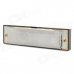 William020 Stylish 10-Hole A-Key Blues Harp Harmonica - Silver + Black