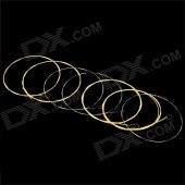AM04 Stainless Steel + Copper Alloy Guitar Strings Set - Golden + Silver (8PCS)