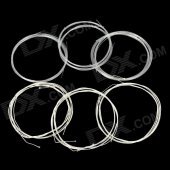 Alice AOD-12 Acoustic Silver-Plated Copper Alloy Wound Nylon Oud Guitar Strings - White (6 Pairs)