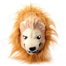 Lion Pattern Foam + Plush Mask for Cosplay / Halloween Costume - Yellow