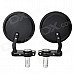 Universal Round Shape Aluminum Motorcycle Rearview Mirror - Black (Pair) Universal Round Shape Aluminum Motorcycle Rearview Mirror - Black (Pair)
