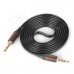 3.5mm TRRS Male to Male Audio Transmission Flat Cable - Black (114cm)