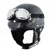 Cool Motorcycle Outdoor Sports Racing Half Helmet - Black