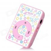 Mini Pressing Button MP3 Player w/ TF - Pink