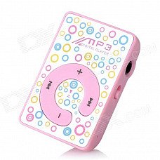 Mini Pressing Button MP3 Player w/ TF - Pink Mini Pressing Button MP3 Player w/ TF - Pink