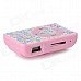Mini Pressing Button MP3 Player w/ TF - Pink Mini Pressing Button MP3 Player w/ TF - Pink