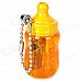 Mini Baby Bottle Style Windproof Butane Gas Lighter - Orange + Yellow
