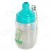 Mini Baby Bottle Style Windproof Butane Gas Lighter - Transparent + Green