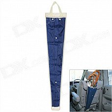 Foldable Car Umbrella Holder Storage Bag - Blue + Ivory White