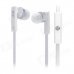 BYZ-S500 Stylish Flat Cable Earphone w/ Microphone - White + Silver (3.5MM Plug)