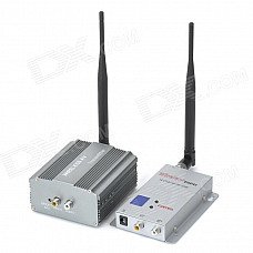 1.2GHz 3W Wireless Transmitter Receiver Kit w/ Antennas - Grey