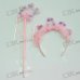 Halloween Cute Magic Star Wand and Matching Head Band (2-Piece Set)