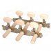 William Tri-Heads Classical Guitar String Tuning Pegs Tuners - Silver + Beige (2 PCS) William Tri-Heads Classical Guitar String Tuning Pegs Tuners - Silver + Beige (2 PCS)