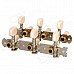 William Tri-Heads Classical Guitar String Tuning Pegs Tuners - Silver + Beige (2 PCS) William Tri-Heads Classical Guitar String Tuning Pegs Tuners - Silver + Beige (2 PCS)