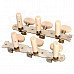 William Tri-Heads Classical Guitar String Tuning Pegs Tuners - Silver + Beige (2 PCS) William Tri-Heads Classical Guitar String Tuning Pegs Tuners - Silver + Beige (2 PCS)