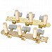 William Tri-Heads Gold Plated Classical Guitar String Tuning Pegs Tuners - Golden (2 PCS) William Tri-Heads Gold Plated Classical Guitar String Tuning Pegs Tuners - Golden (2 PCS)