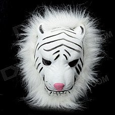 Stylish Tiger Mask for Halloween / Cosplay - White + Black Stylish Tiger Mask for Halloween / Cosplay - White + Black