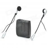 Motorcycle Helmet Headset Interphone 2-Way Intercom - Black (2 x AAA)