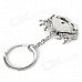 Crab Shaped Zinc Alloy Keychain w/ Movable Claw - Silver