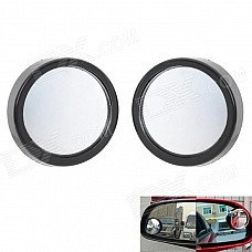 Convex Wide Angle Car Blind Spot Mirror - Black (2 PCS)