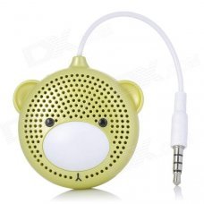 AOPU A-30 Bear Style Single-Channel Mini Speaker - Pale Goldenrod + White AOPU A-30 Bear Style Single-Channel Mini Speaker - Pale Goldenrod + White