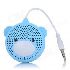 AOPU A-30 Bear Style Single-Channel Mini Speaker - Blue + White AOPU A-30 Bear Style Single-Channel Mini Speaker - Blue + White
