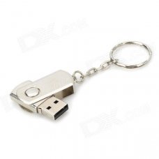 Rotational Aluminum USB 2.0 Flash Drive - Silver (8GB) Rotational Aluminum USB 2.0 Flash Drive - Silver (8GB)