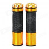 Universal Motorcycle Handle Grip - Golden + Black (2 PCS)