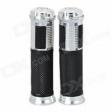 Universal Motorcycle Handle Grip - Silver + Black (2 PCS) Universal Motorcycle Handle Grip - Silver + Black (2 PCS)