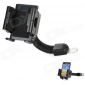 Motorcycle 360 Degree Rotating Mount Holder for GPS / Cell Phone / Walkie Talkie / MP4 - Black