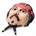 Halloween Costume Caribbean Pirate Jack Sparrow Wig Mask - Red + Black + Flesh Color
