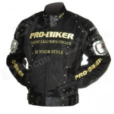 Pro-biker JK-02 Professional Polyester Motorcycle Riding Jacket - Black + Silver + Golden (Size XL) Pro-biker JK-02 Professional Polyester Motorcycle Riding Jacket - Black + Silver + Golden (Size XL)
