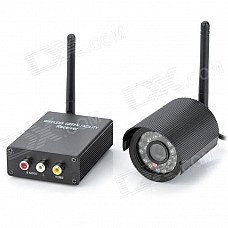 2.4GHz 100mW Wireless Receiver Kit w/ 24-LED Camera - Black 2.4GHz 100mW Wireless Receiver Kit w/ 24-LED Camera - Black