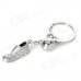 Stylish Zinc Alloy Soccer Shoe + Football Keychain - Silver