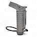 Elegant Gun Style Stainless Steel Butane Gas Lighter w/ Strap - Dim Grey