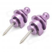 ZEA-J005V Zinc Alloy Guitar Strap Locks - Purple (2 PCS / Size S)