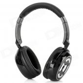 BH-M8 Hi-Fi Rechargeable V4.0 Bluetooth Stereo Headphone w/ Microphone - Black