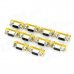 Aluminum Alloy VGA Female to VGA Female Adapters - Silver + Yellow (10 PCS)