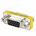 Aluminum Alloy VGA Female to VGA Female Adapters - Silver + Yellow (10 PCS)