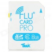 FluCard PRO SD Memory Card w/ Wi-Fi for Camera - White (8GB / Class 6)