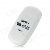 Super Speed USB 3.0 Micro SD / SD Card Reader - White