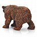 Decorative Cute Clumsy Resin Bear Toy - Brown