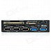 Akasa Multifunction Panel 3-Port USB 3.0 + 2-Port USB 2.0 Hub + ESATA + Card Reader Combo - Black Akasa Multifunction Panel 3-Port USB 3.0 + 2-Port USB 2.0 Hub + ESATA + Card Reader Combo - Black