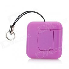 Square Shape USB 2.0 Micro SD/TF Card Reader - Purple Square Shape USB 2.0 Micro SD/TF Card Reader - Purple