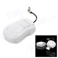 Mini Car Shape USB 2.0 Micro SD/TF Card Reader - White Mini Car Shape USB 2.0 Micro SD/TF Card Reader - White