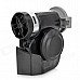 Compact Motorcycle Air Horn with Relay - Black + Silver (12V) Compact Motorcycle Air Horn with Relay - Black + Silver (12V)