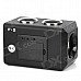 F-2 Bluetooth v2.1 Multi Media Player Speaker w/ FM / SD / Remote Controller - Black + Silver